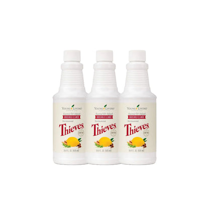 Young Living Thieves Household Cleaner of 14.4 fl.oz. Bottles - Essential Oil-Infused Ultra-Concentrated Formula for Natural Home Care Non-Toxic Cleaning Bliss - 3 Pack