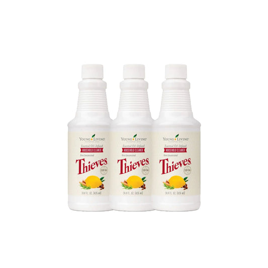 Young Living Thieves Household Cleaner of 14.4 fl.oz. Bottles - Essential Oil-Infused Ultra-Concentrated Formula for Natural Home Care Non-Toxic Cleaning Bliss - 3 Pack