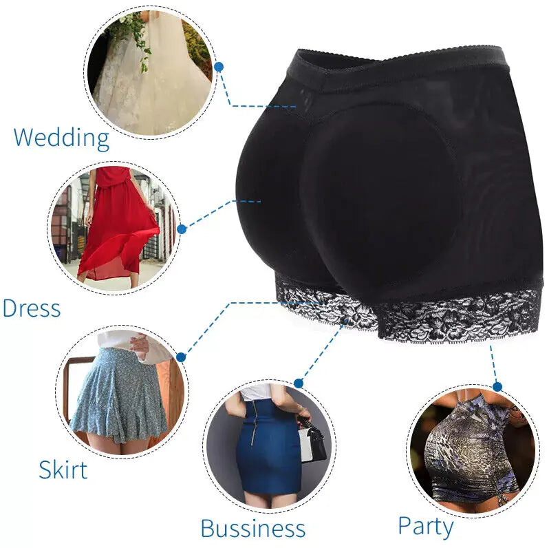 Booty Shaper Padded Underwear Panty Women's Butt Lifter & Hip Enhancer